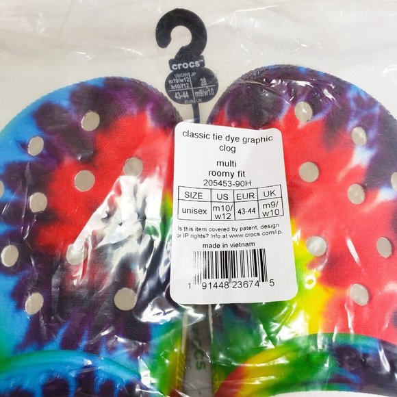 Crocs Classic Tie-Dye Graphic Clog Men's Size 10 in Bag with Tags! - Picture 2 of 10